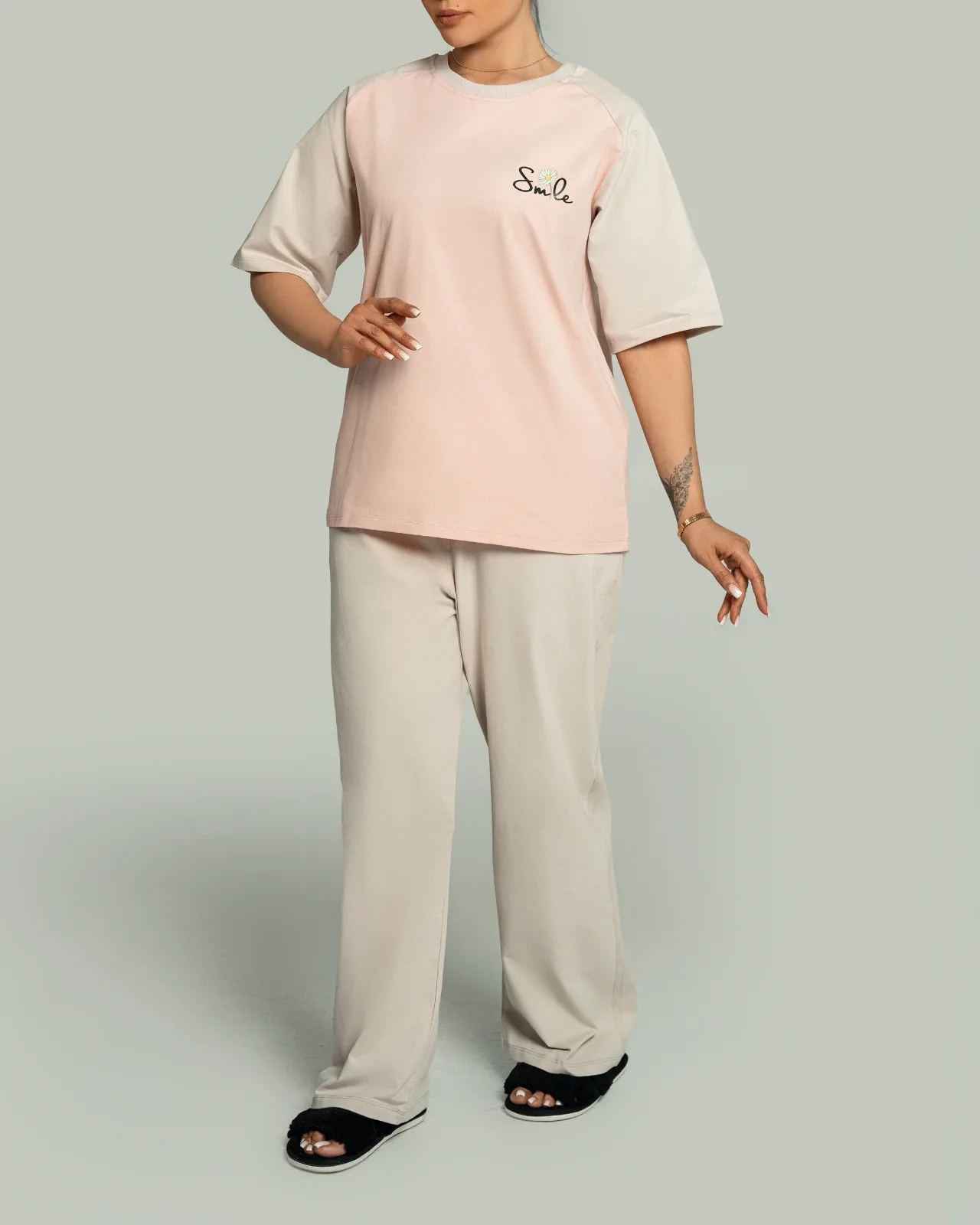 ست تیشرت و شلوار مدل Smile